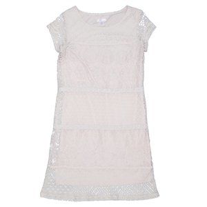Lace Casual Dress Ivory Beige Cream